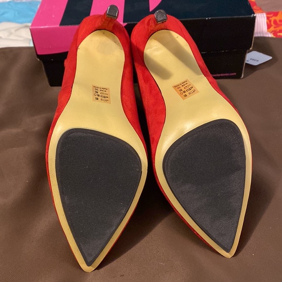 NEW MICHAEL ANTONIO RED LUXX MICROFIBER BOOTIE HEELS SIZE 10 - Picture 6 of 7